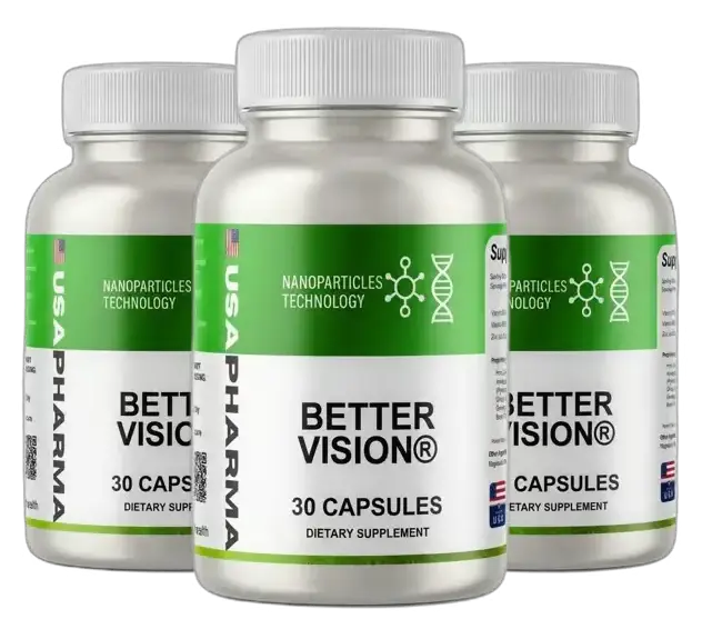 Better Vision eye support supplement bottles